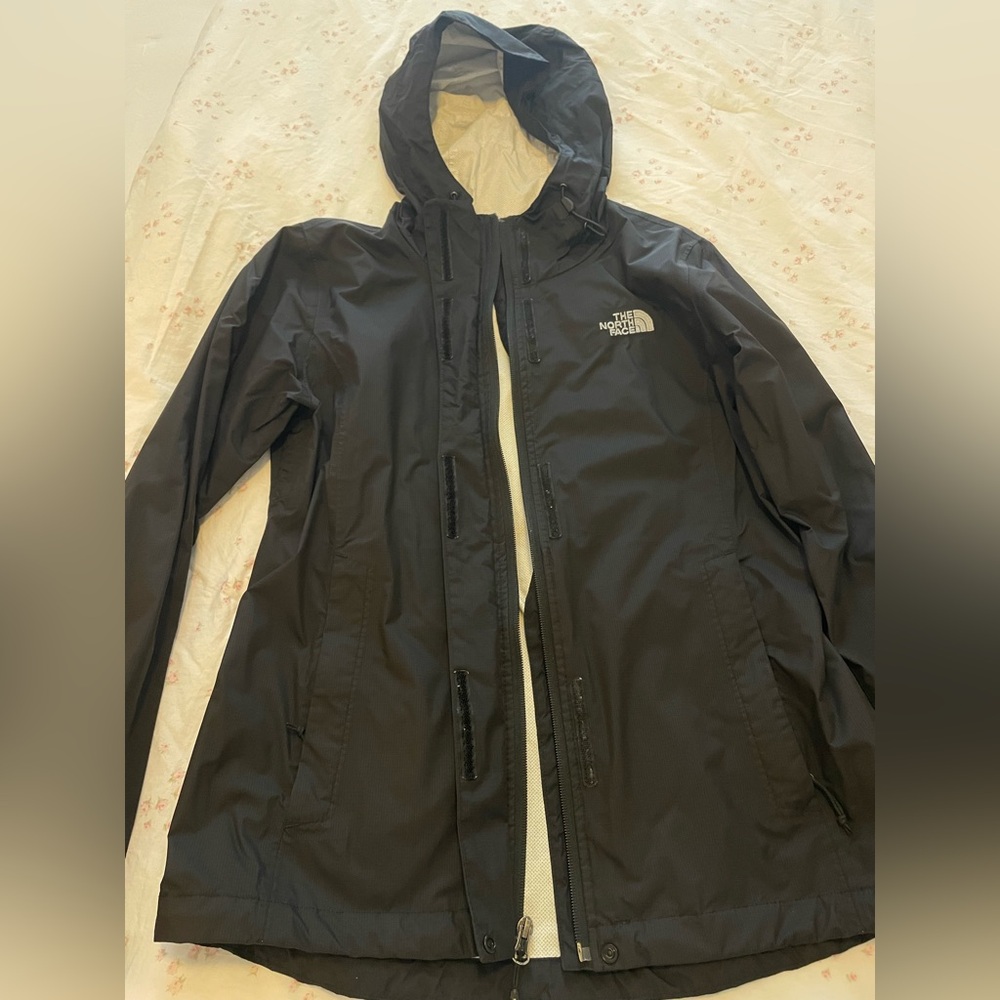 Black North Face Rain Jacket Size Small